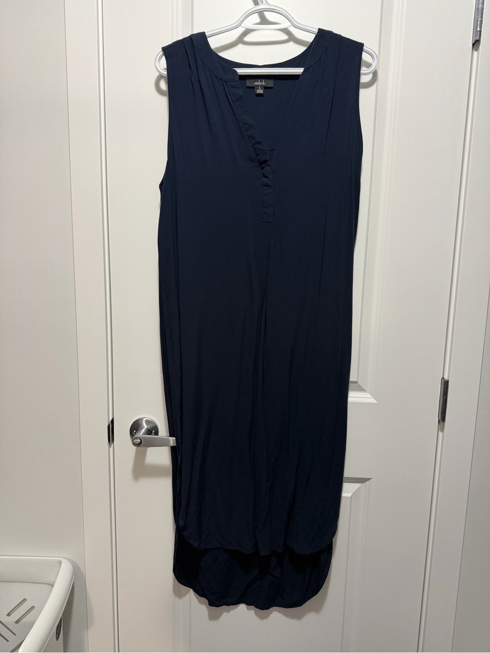 Eileen Fisher Navy Sleeveless Maxi Dress